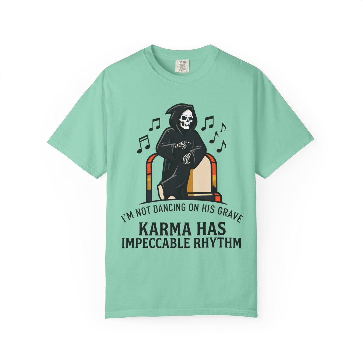 Color: Island Reef | Dancing On Grave Unisex Garment-Dyed Tee