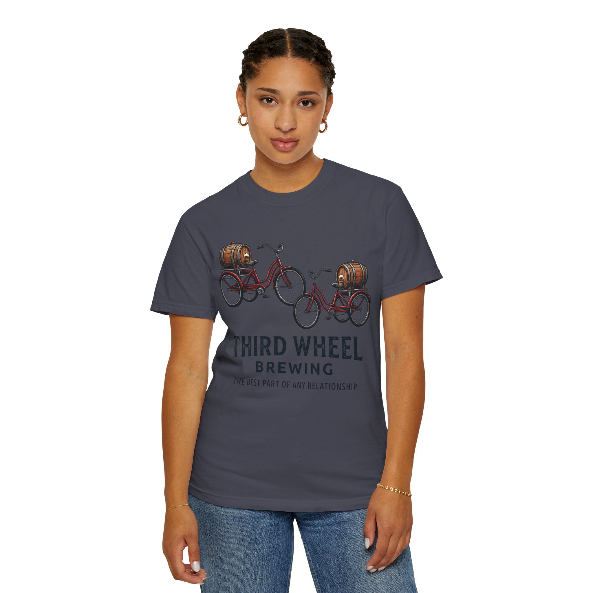 "Third Wheel Brewing" Unisex Garment-Dyed Tee