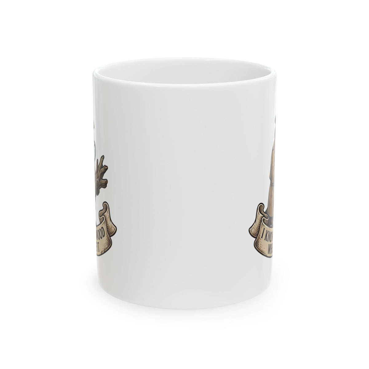 "I Know Hard Wood" White Ceramic Mug