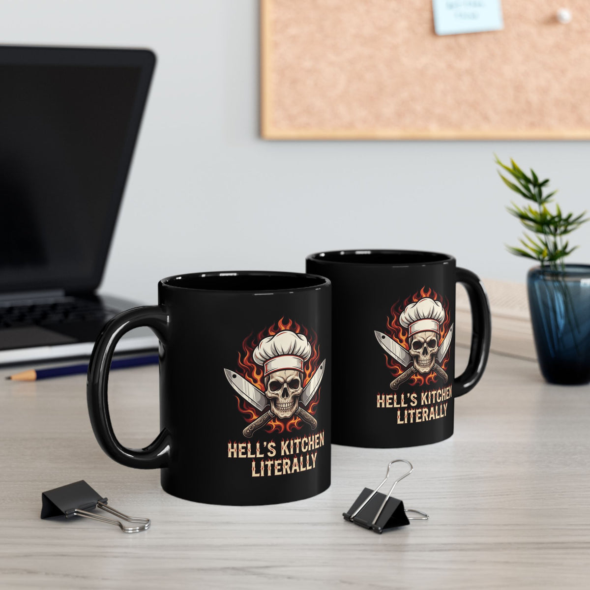 "Hell's Kitchen Literally" Black Ceramic Mug
