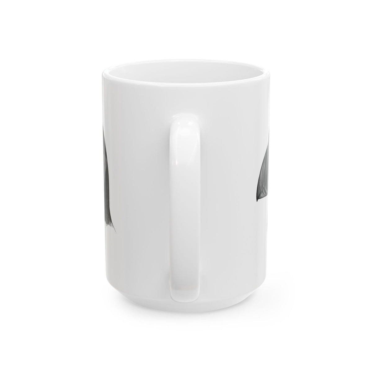 "Pencil Sketch Art Puffin" White Ceramic Mug — Graphic