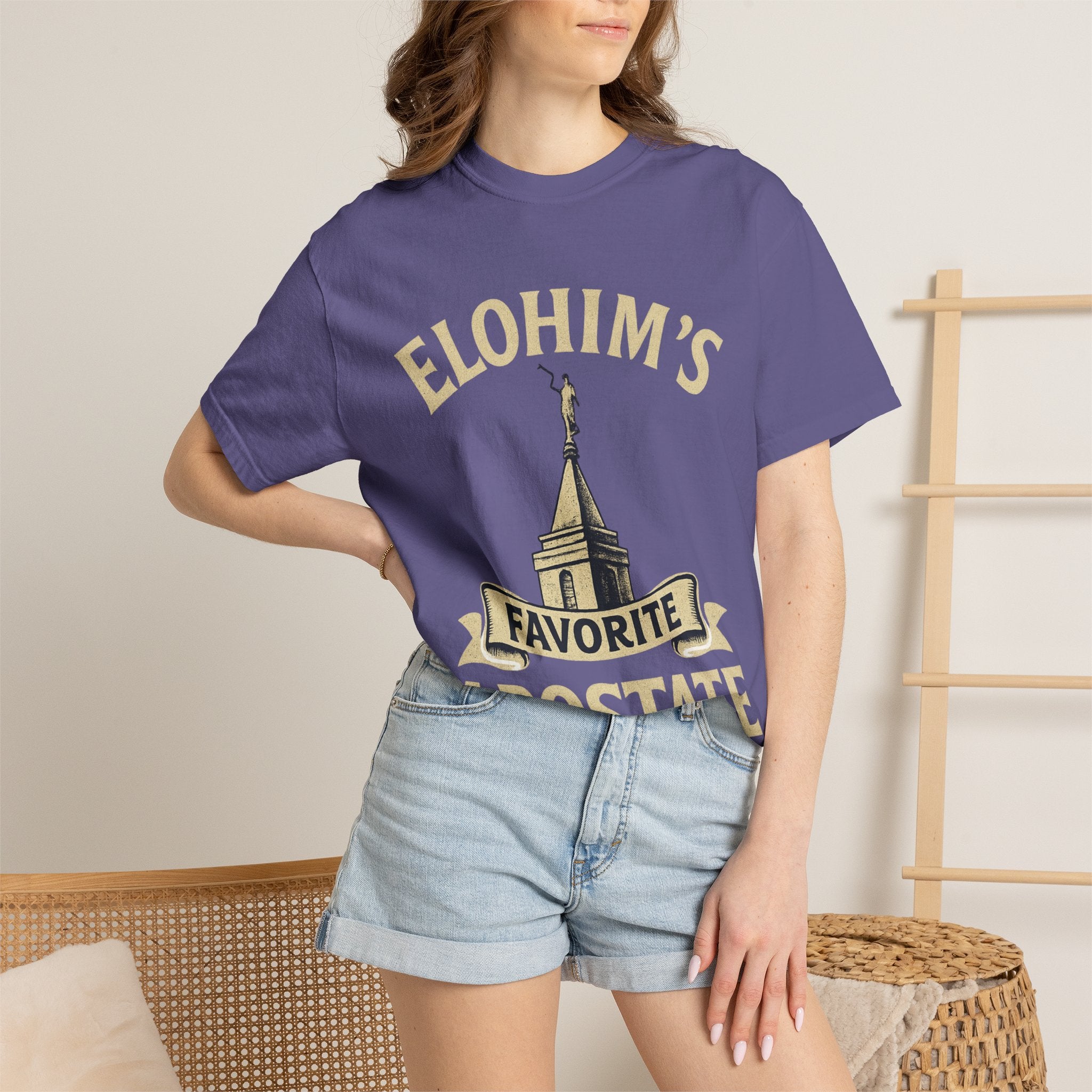 "Elohim's Favorite Apostate" Unisex Garment-Dyed T-shirt
