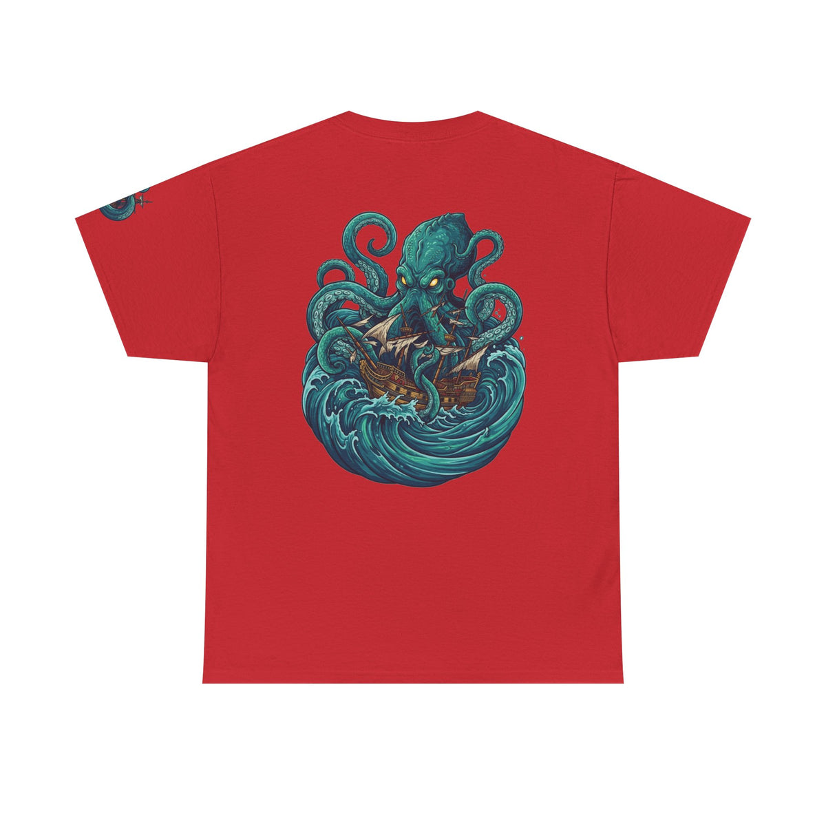 Color: Red | The Kraken (Norse-Global Maritime) Premium Graphic Tee