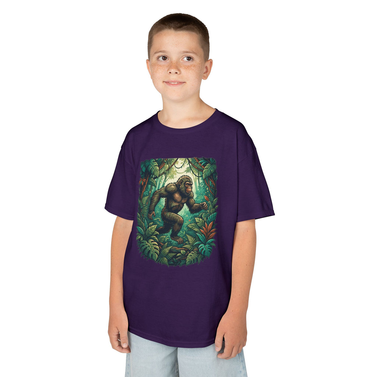 Color: Purple | The Bukit Timah Monkey Man (Singapore) Kids Tee