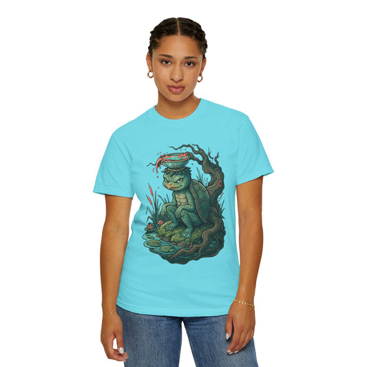 Color: Lagoon Blue | Kappa (Japanese Folklore) Unisex Garment-Dyed Tee