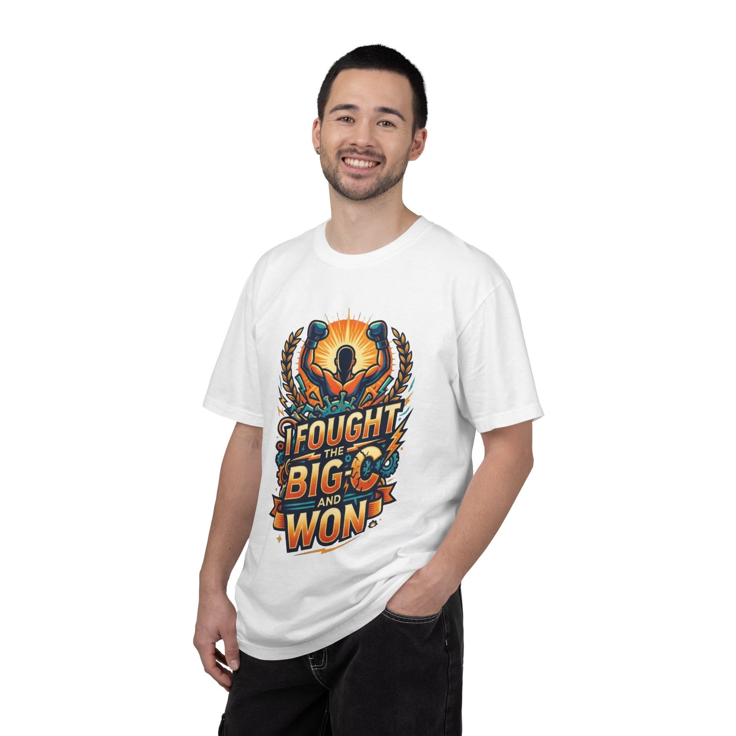 "I Fought The Big C and Won" Unisex Garment-Dyed Tee