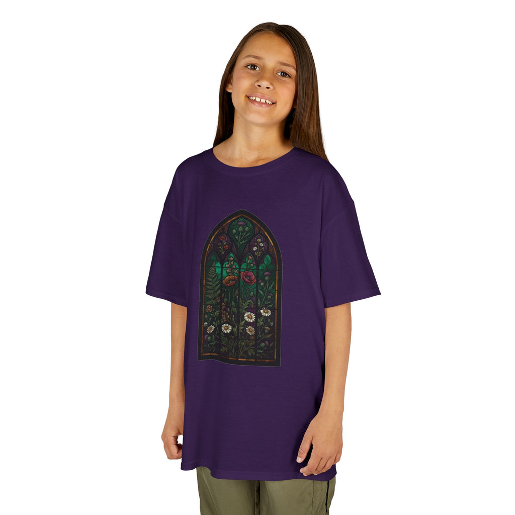 "Stained Glass Floral" Kids Tee