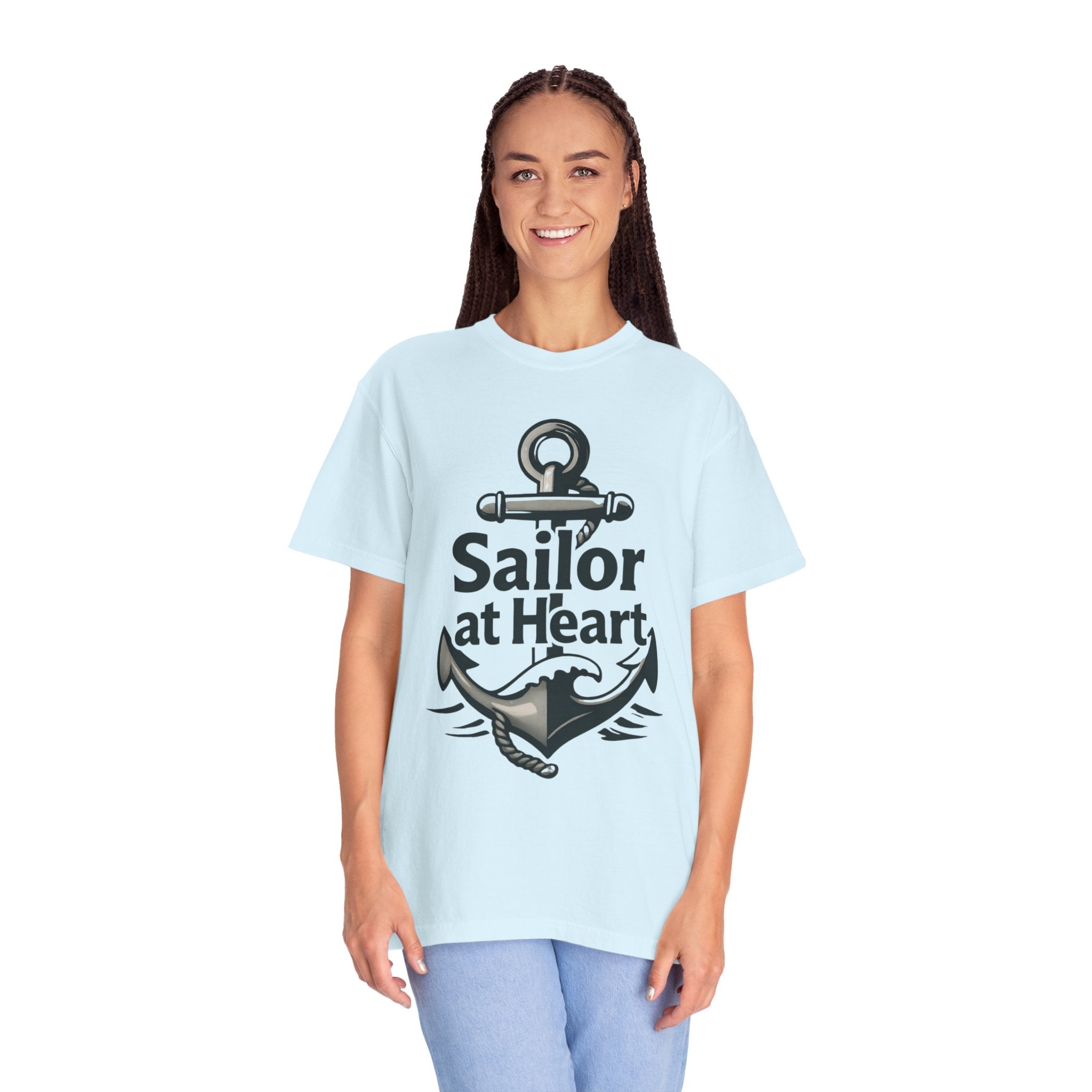 "Sailor at Heart-2" Unisex Garment-Dyed T-shirt