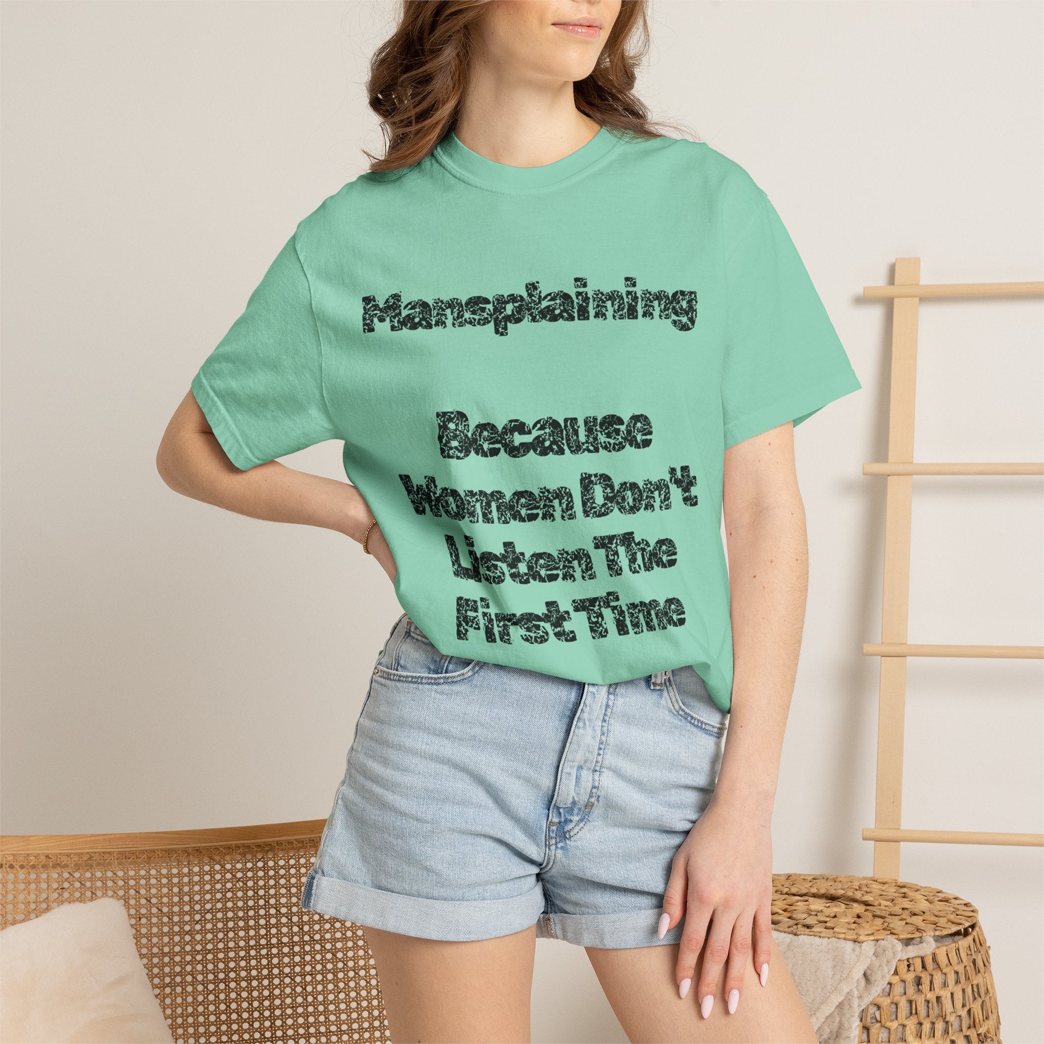 "Mansplaining" Unisex Garment-Dyed Tee