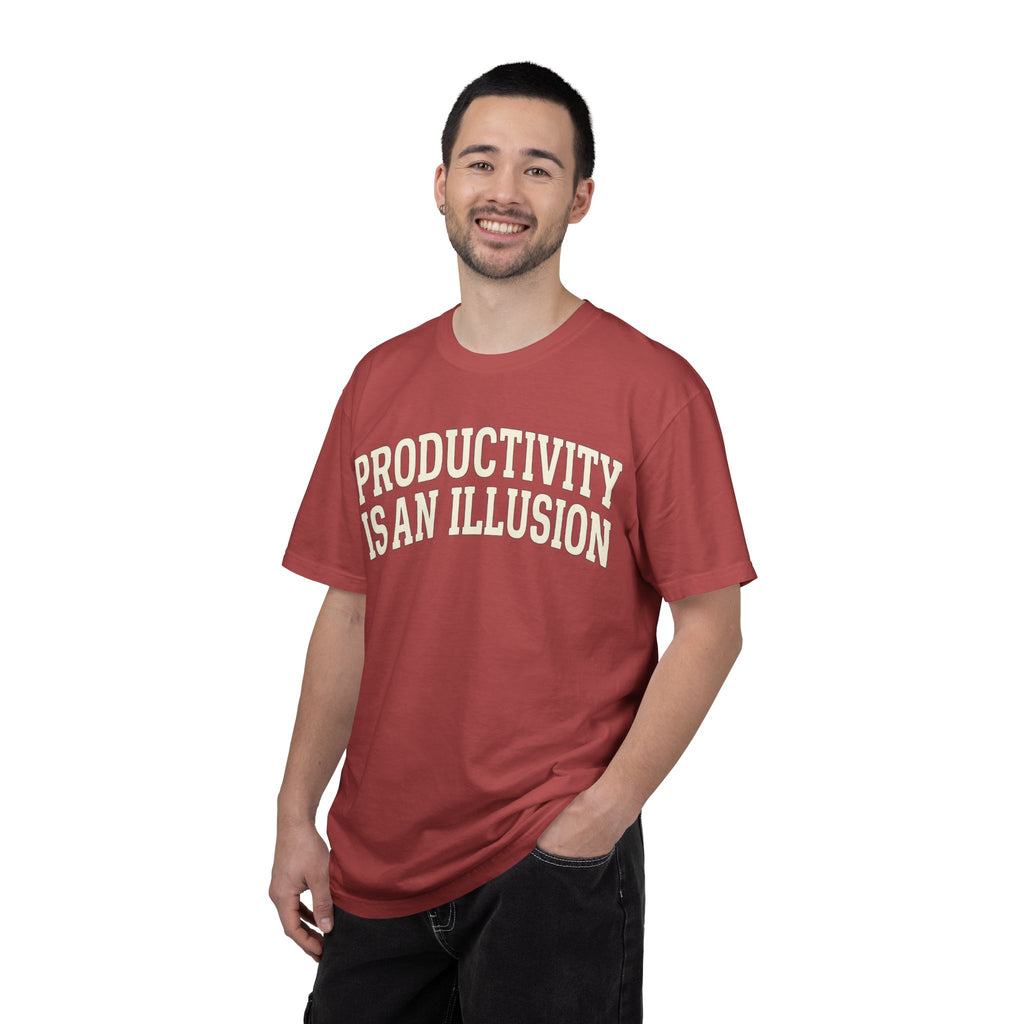 "Productivity is an Illusion" Unisex Garment-Dyed T-shirt