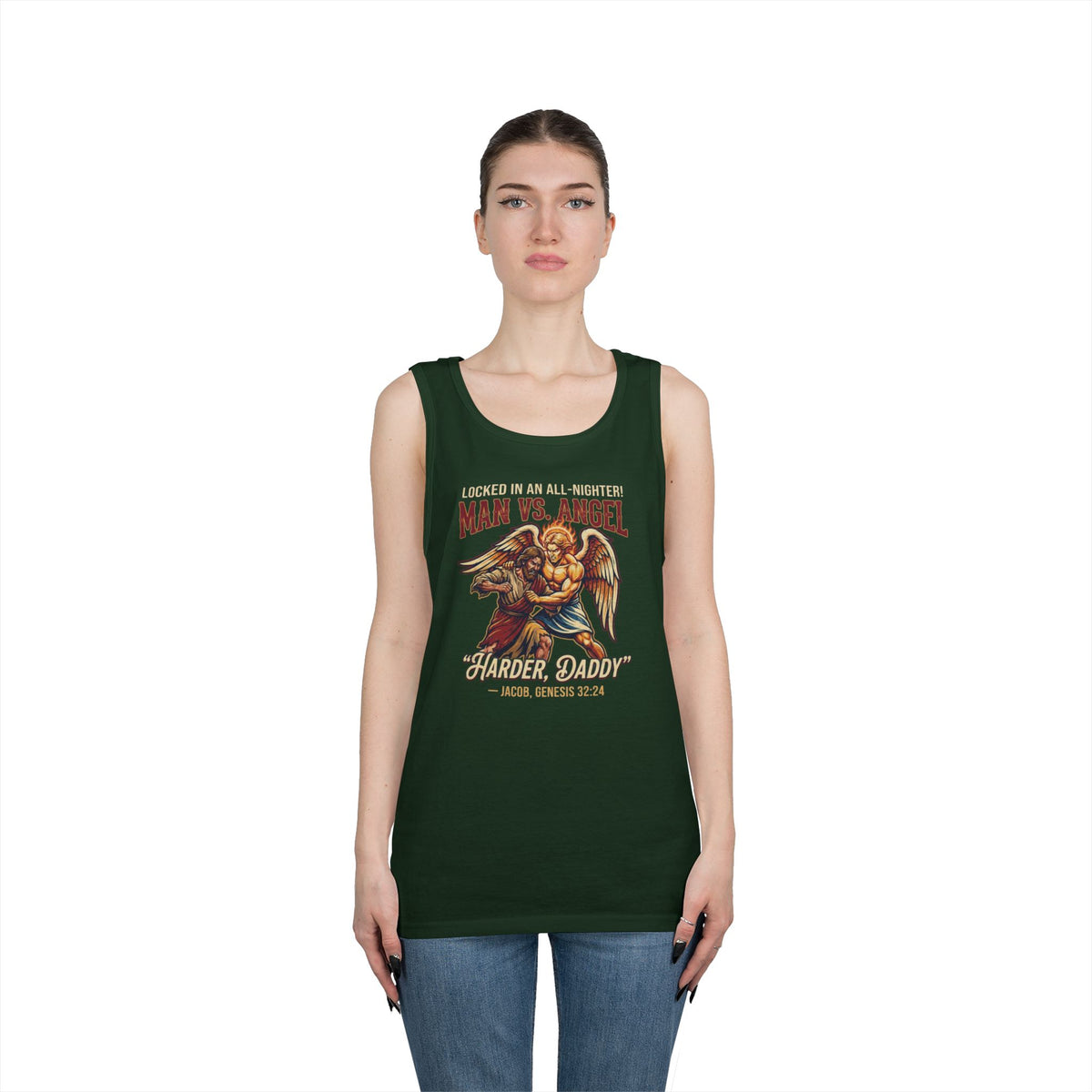 "Good Book Series Man vs Angel" Tank Top
