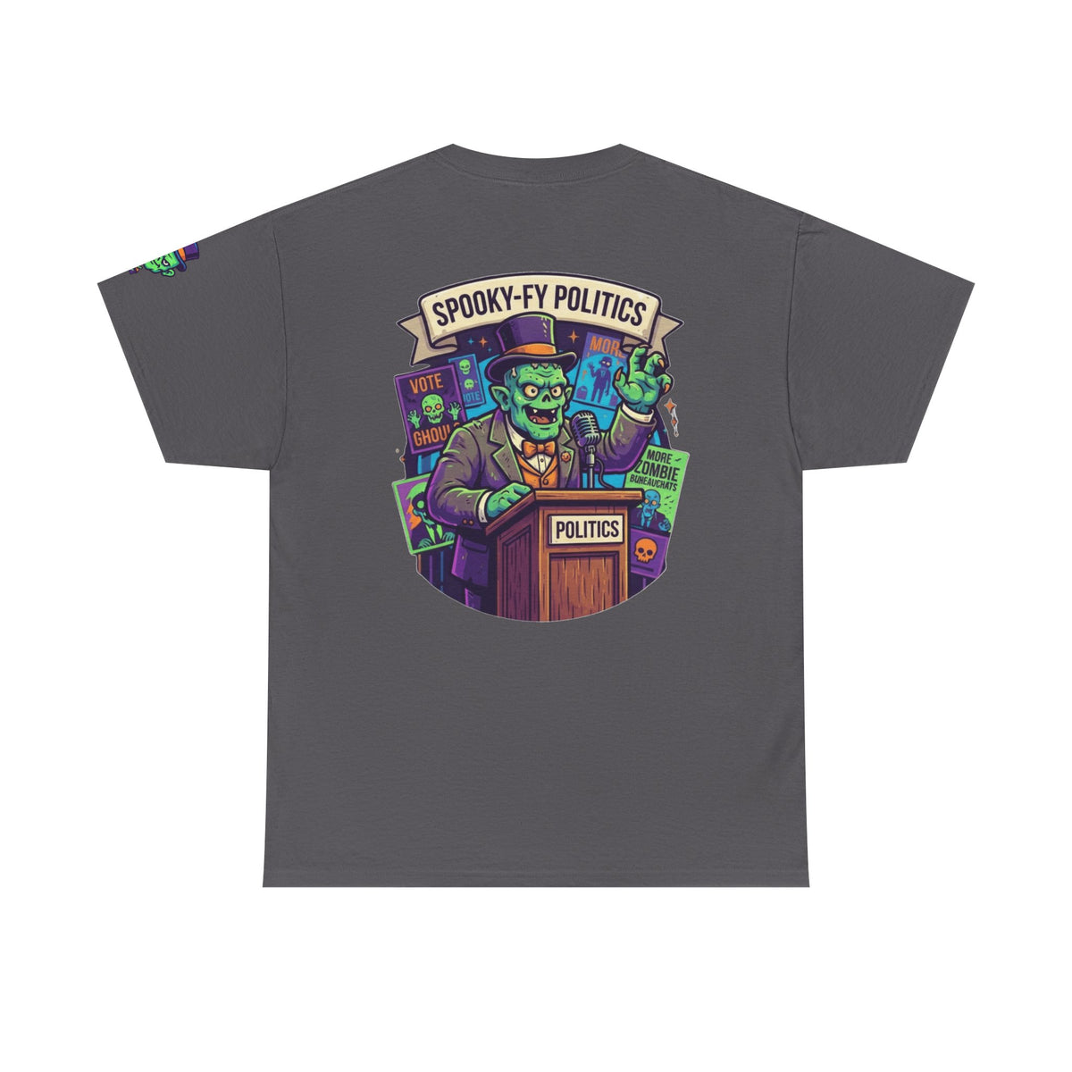 Color: Charcoal | Spooky-Fy Politics Premium Graphic Tee