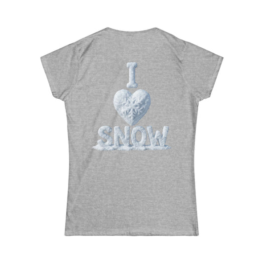 Color: Sport Grey | I Love Snow Women's Tee