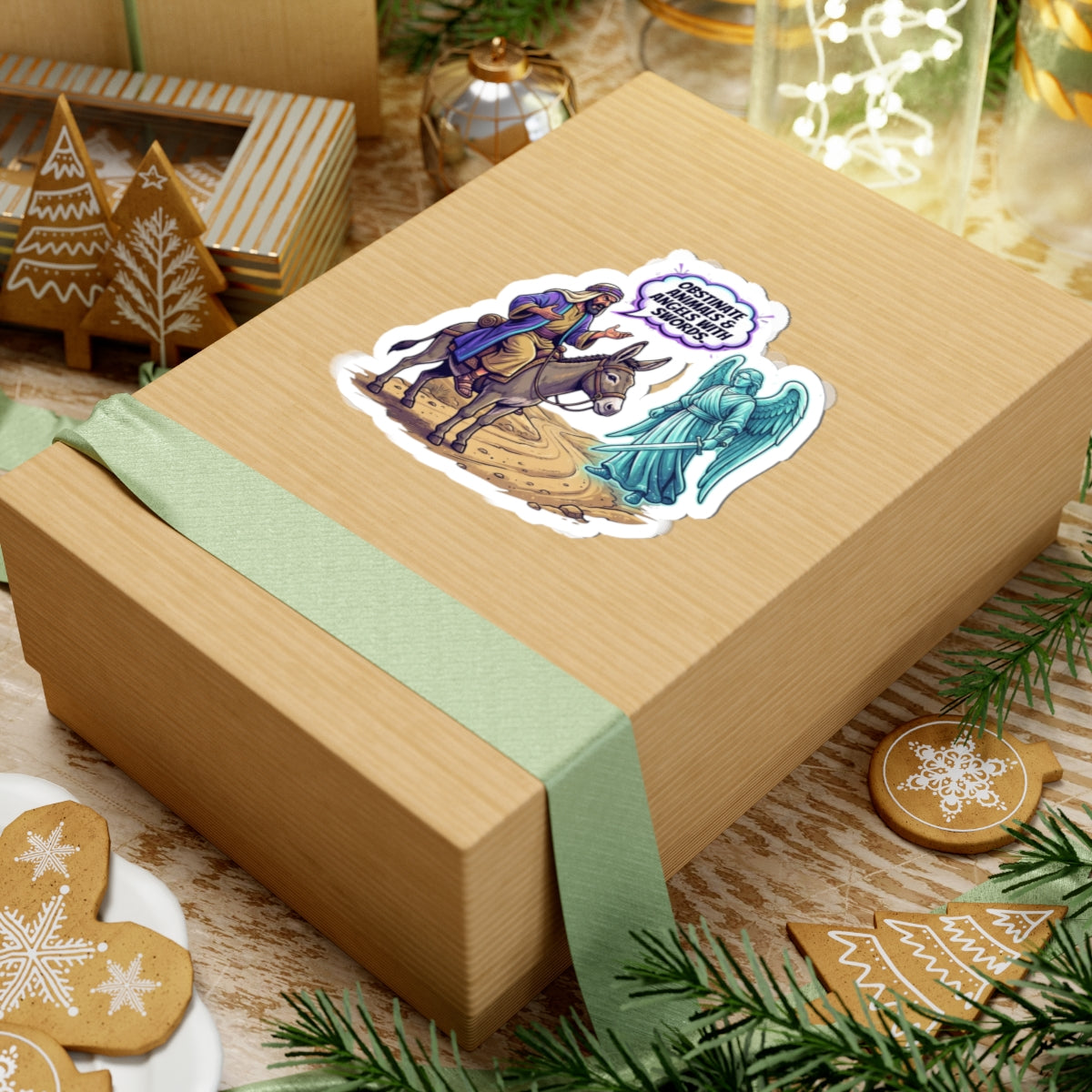 "Good Book Series Obstinate Animals & Angels With Swords" Sticker — Main
