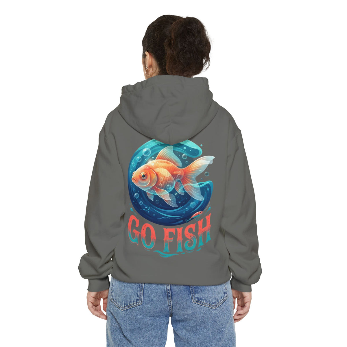 Color: Grey | Go Fish Garment-Dyed Hoodie