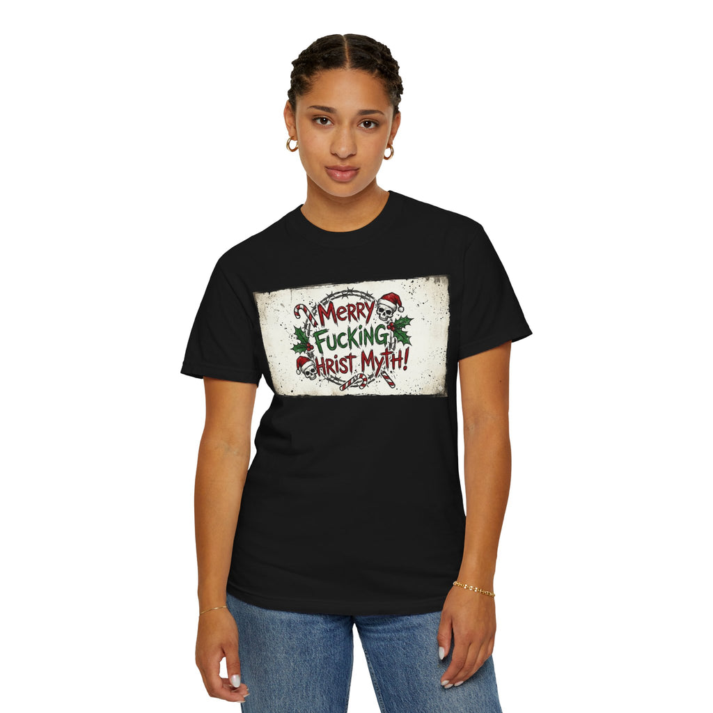 "MF Christ Myth 4" Unisex Garment-Dyed T-shirt