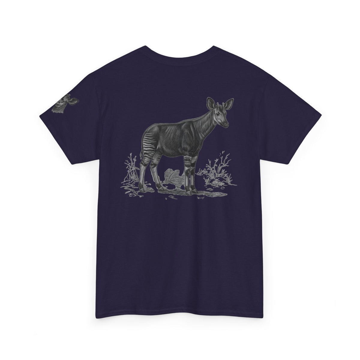 "Pencil Sketch Art Okapi" Premium Graphic Tee