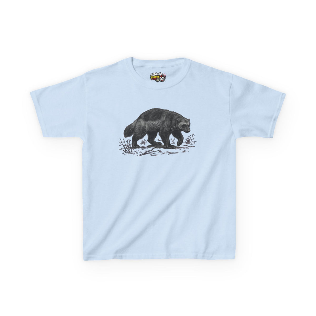 "Pencil Sketch Art Wolverine" Kids Tee