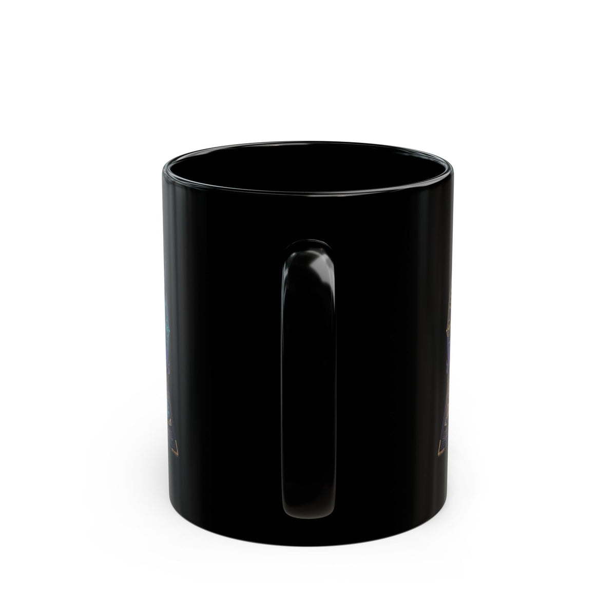 "Guardian of the Book of Shadows" Black Ceramic Mug