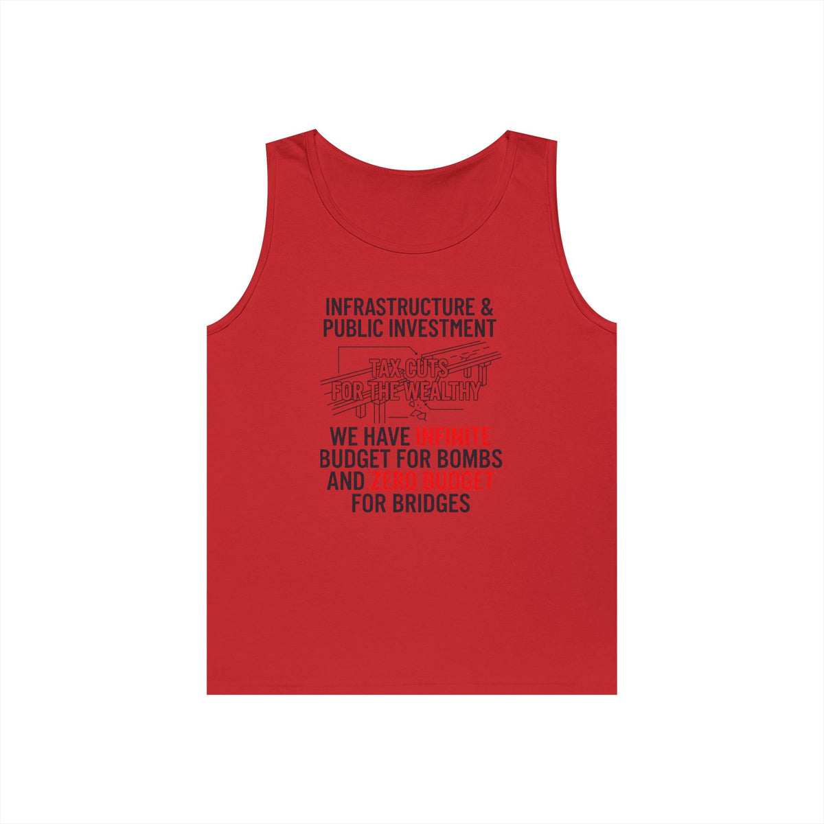 Color: Red | Protest Series - Fix The Roads Tank Top