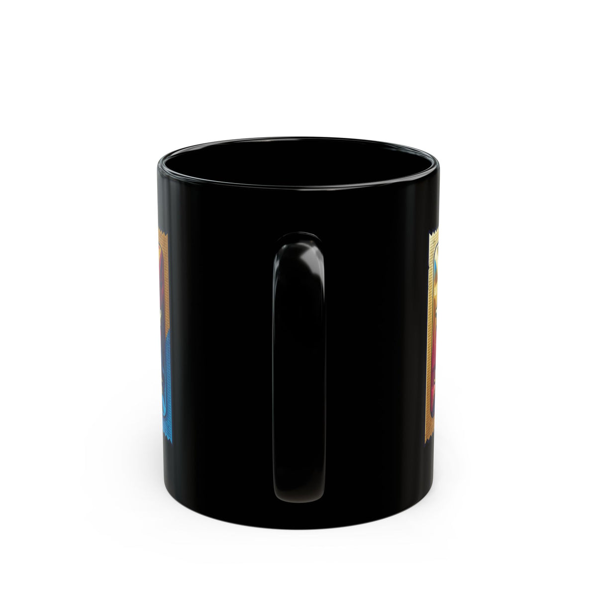 "Good Book Series The Holy Shield" Black Ceramic Mug