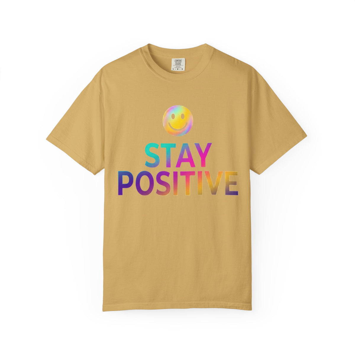 Color: Mustard | Stay Positive Unisex Garment-Dyed Tee