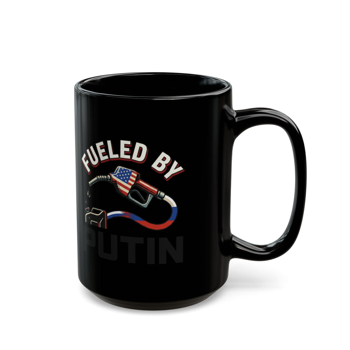 "Fueled By Putin" Black Ceramic Mug