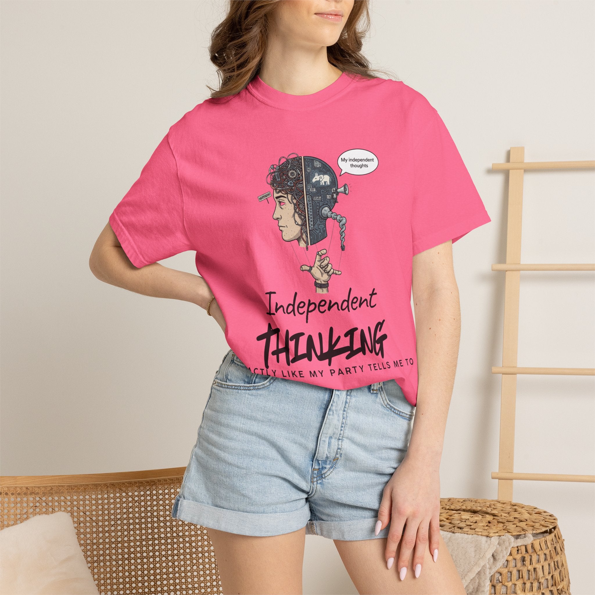 "Independent Thinking (The Party Line Edition)" Unisex Garment-Dyed T-shirt