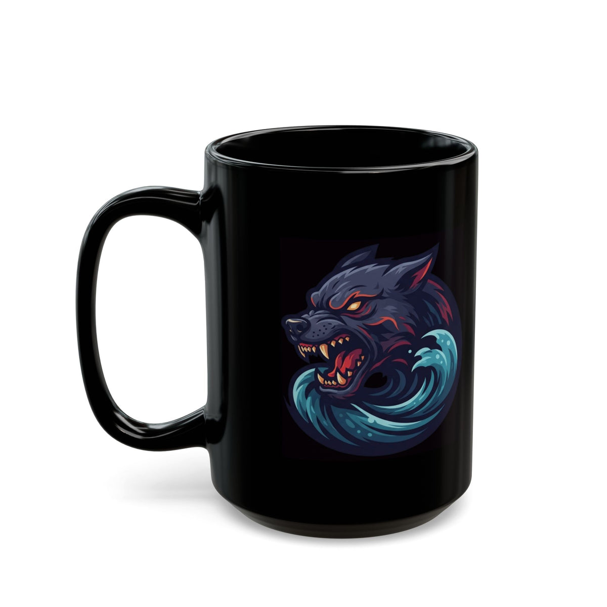 "Charybdis and Scylla (Greek Mythology)" Black Ceramic Mug — Graphic