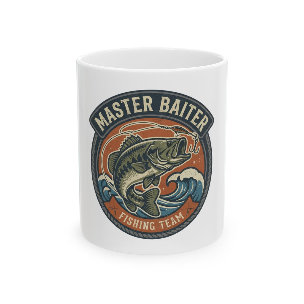 "Master Baiter" White Ceramic Mug — Graphic