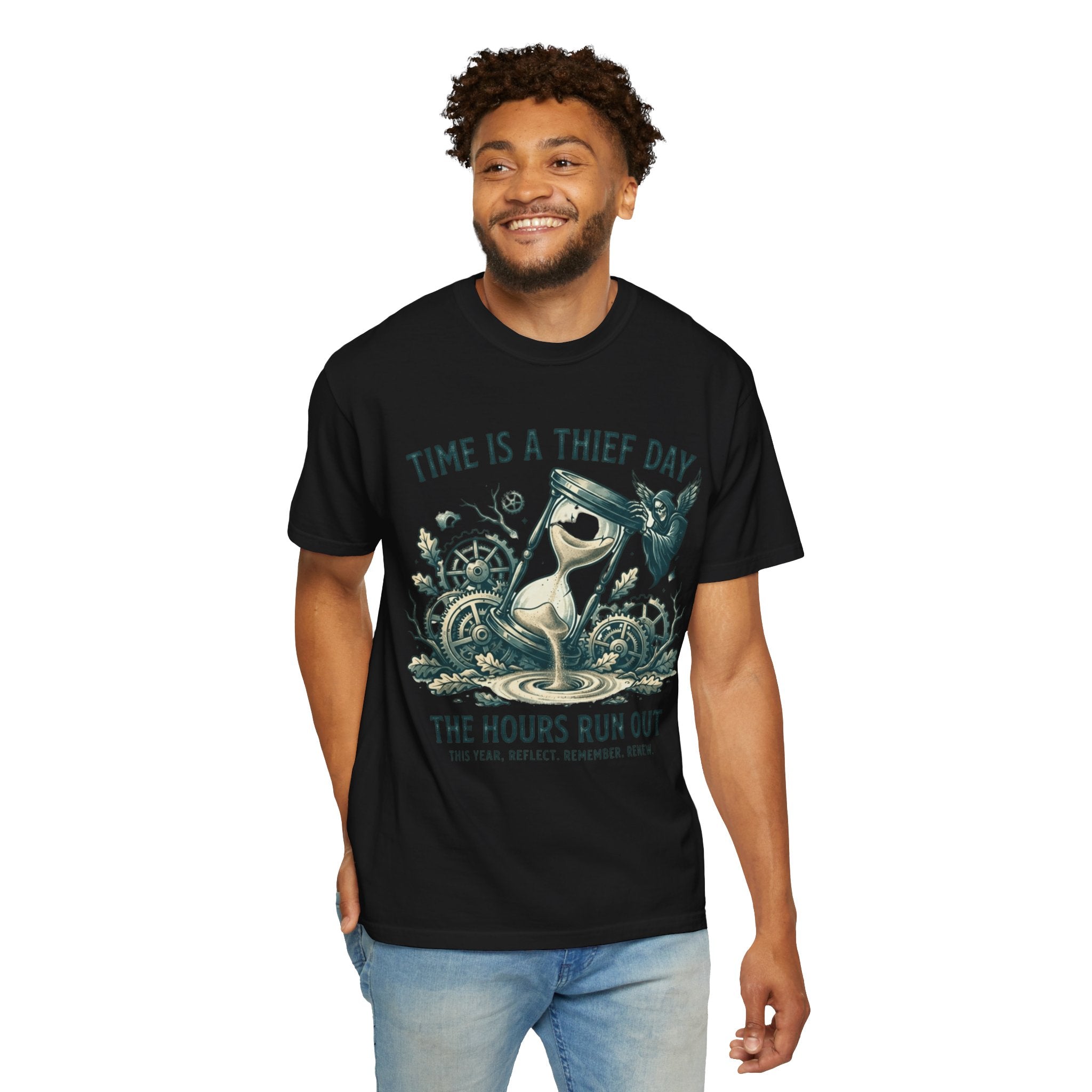 "Time is a Thief" Unisex Garment-Dyed Tee