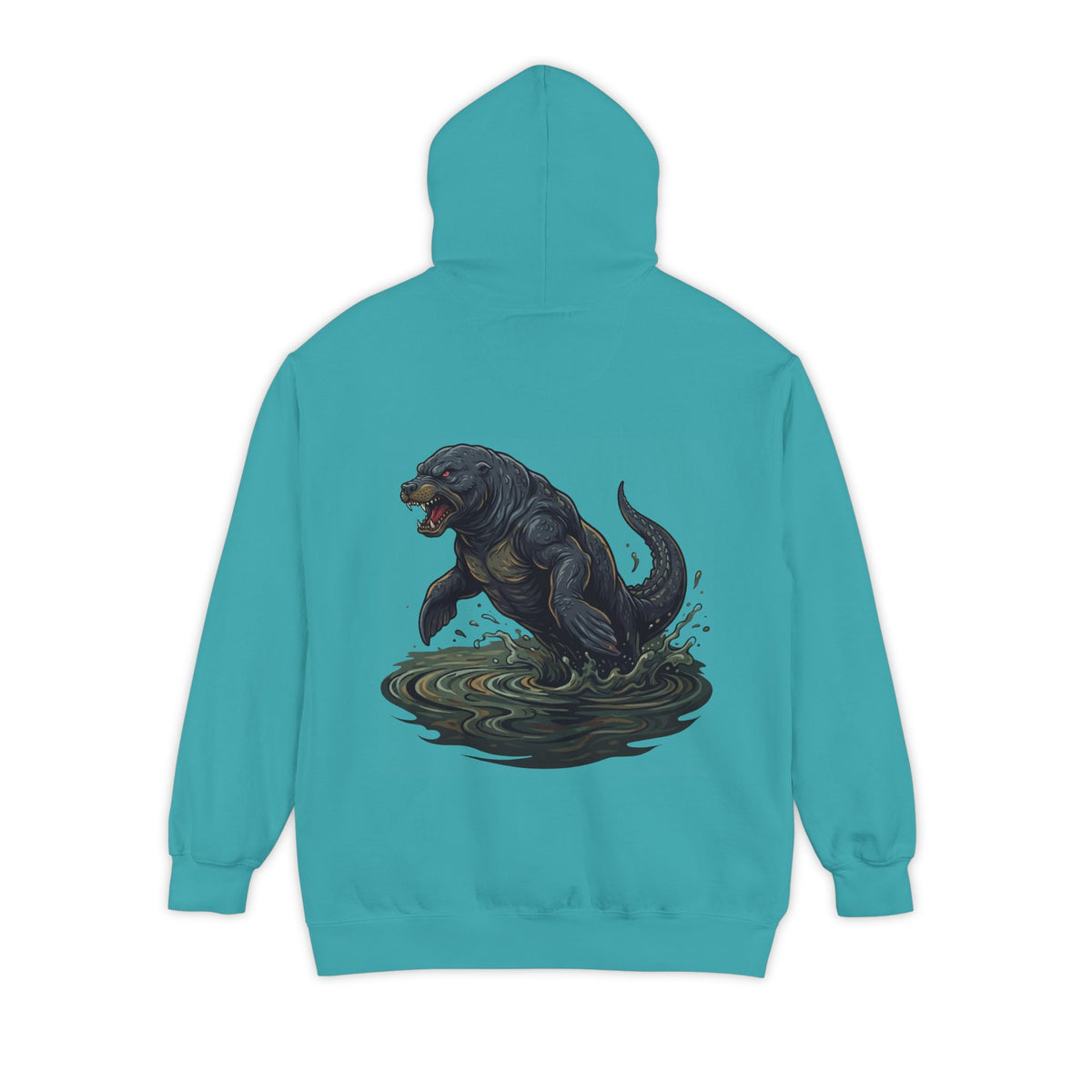 Color: Seafoam | Bunyip (Australian Aboriginal Mythology) Garment-Dyed Hoodie