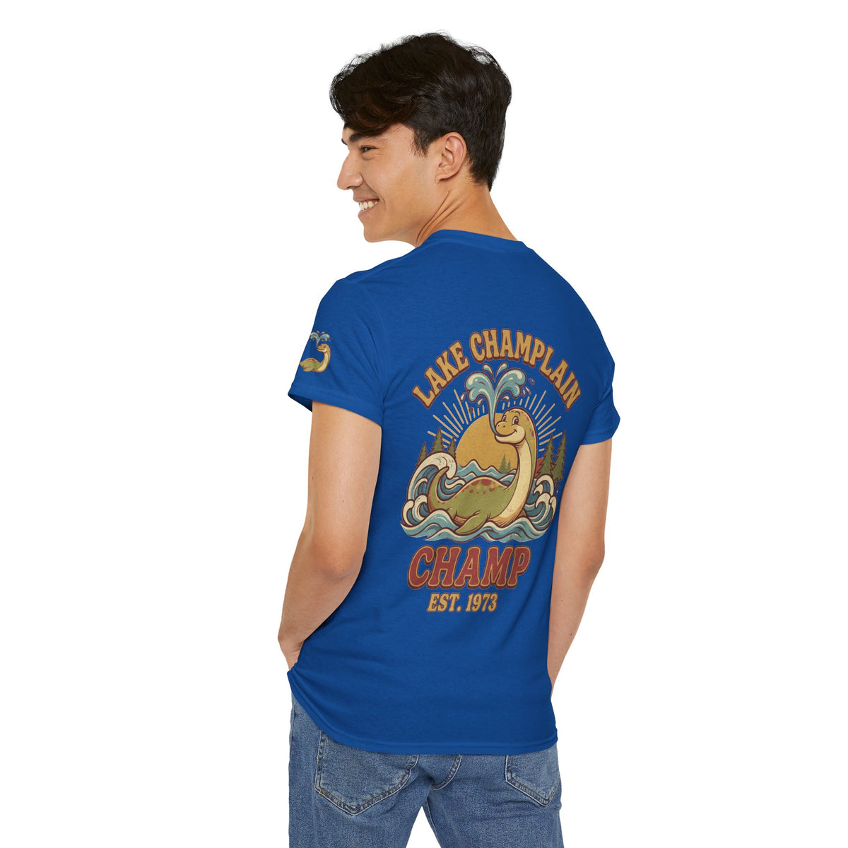 Color: Royal | Champ (Lake Champlain) Premium Graphic Tee