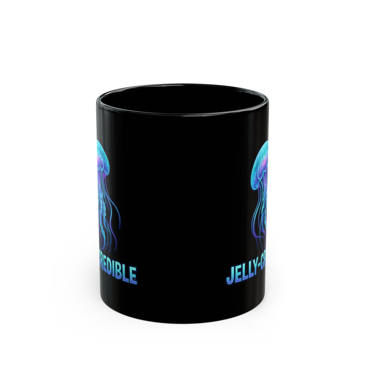 "Jelly Credible" Black Ceramic Mug