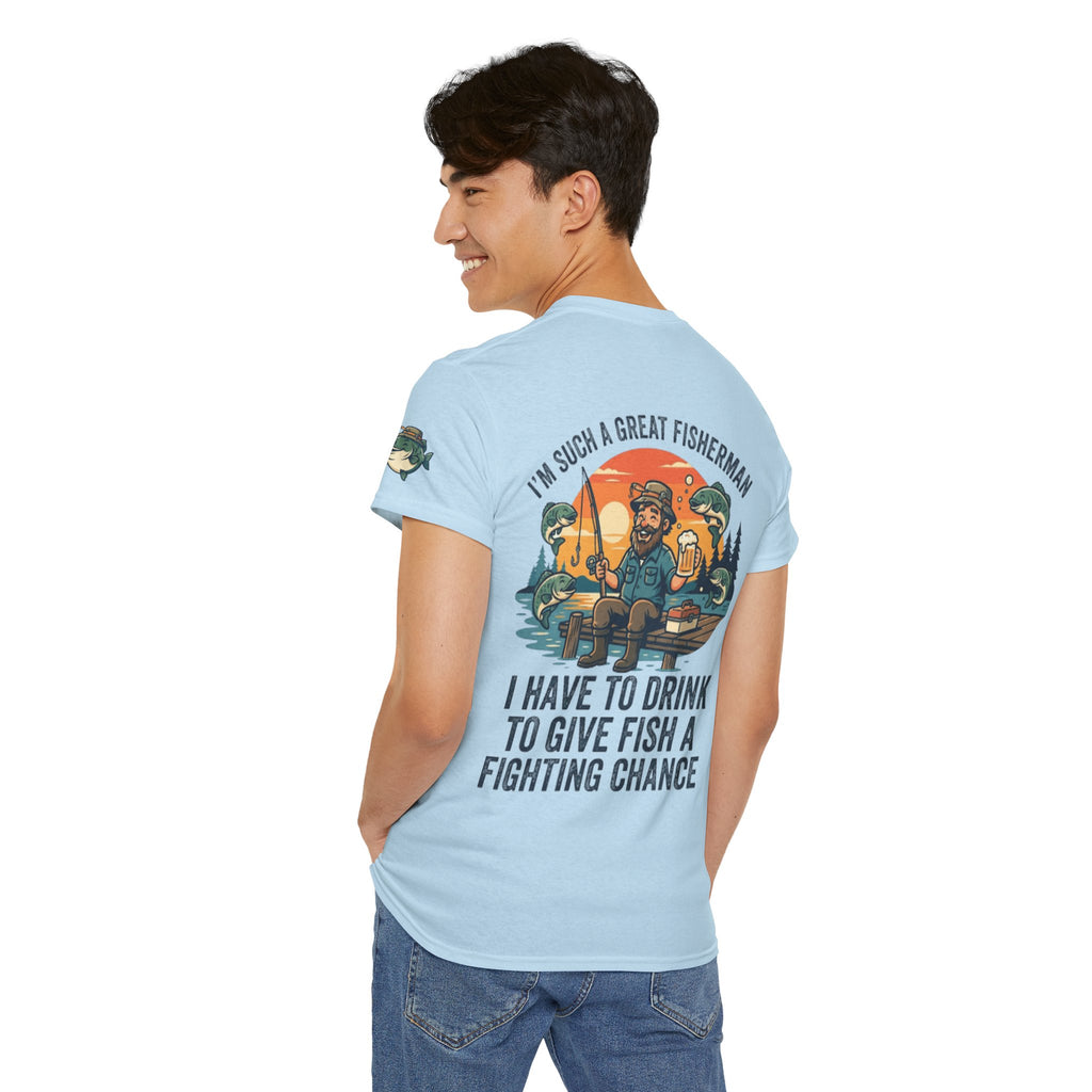 "Drink to Give Fish a Fighting Chance" Premium Graphic Tee