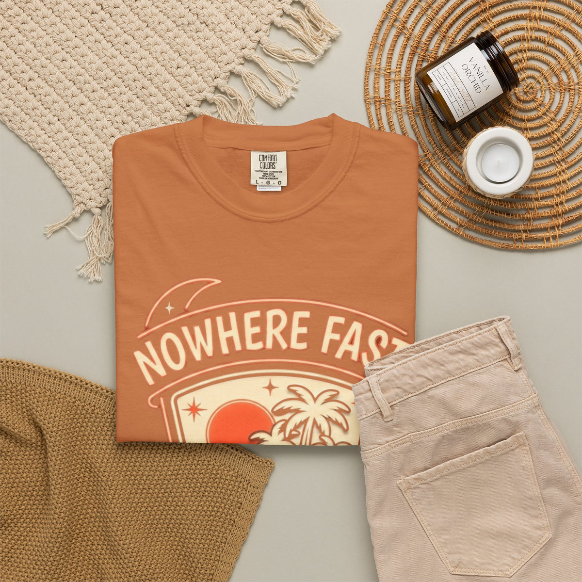 "Nowhere Fast" Unisex Garment-Dyed Tee