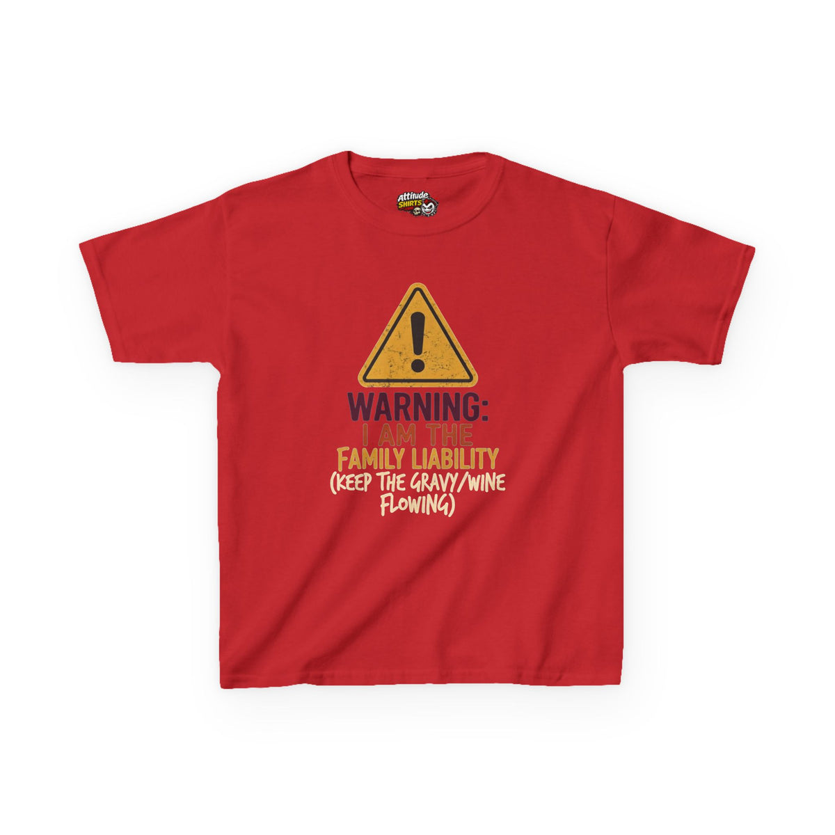 "Warning I am The Family Liability" Kids Tee