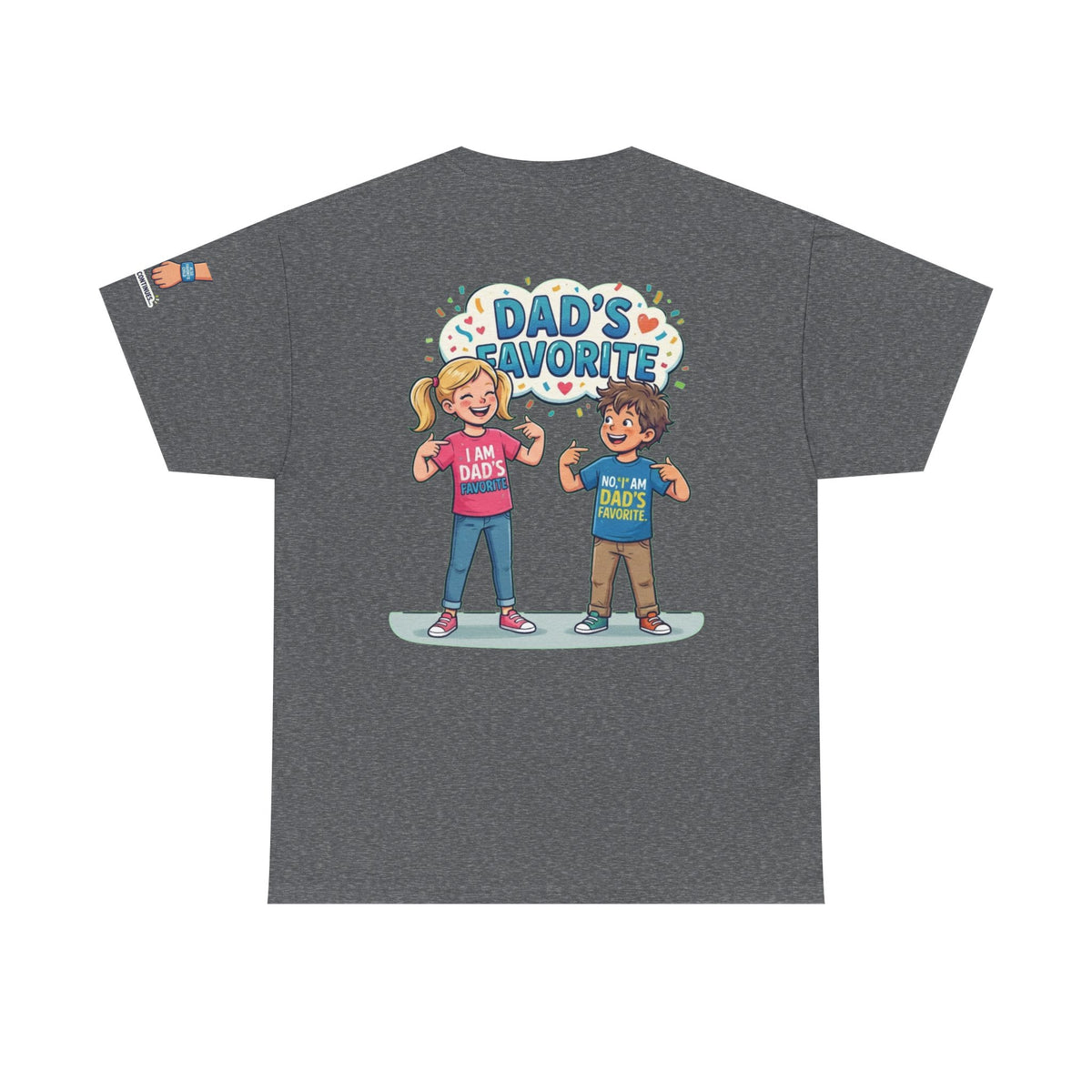 Color: Graphite Heather | Dad's Favorite Premium Graphic Tee