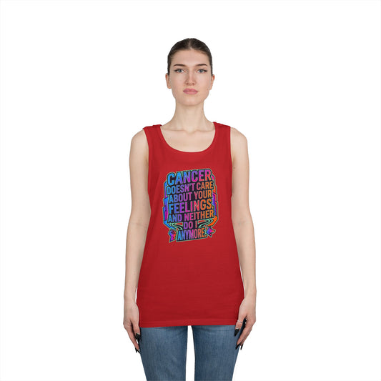 Color: Red | Cancer Doesn't Care About Your Feelings Tank Top