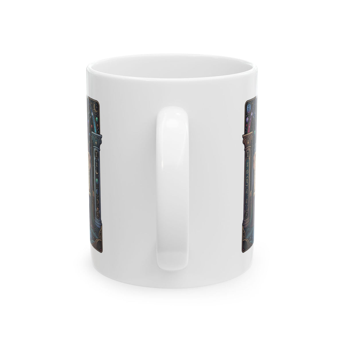 "The Cosmic Tarot (High Priestess)" White Ceramic Mug