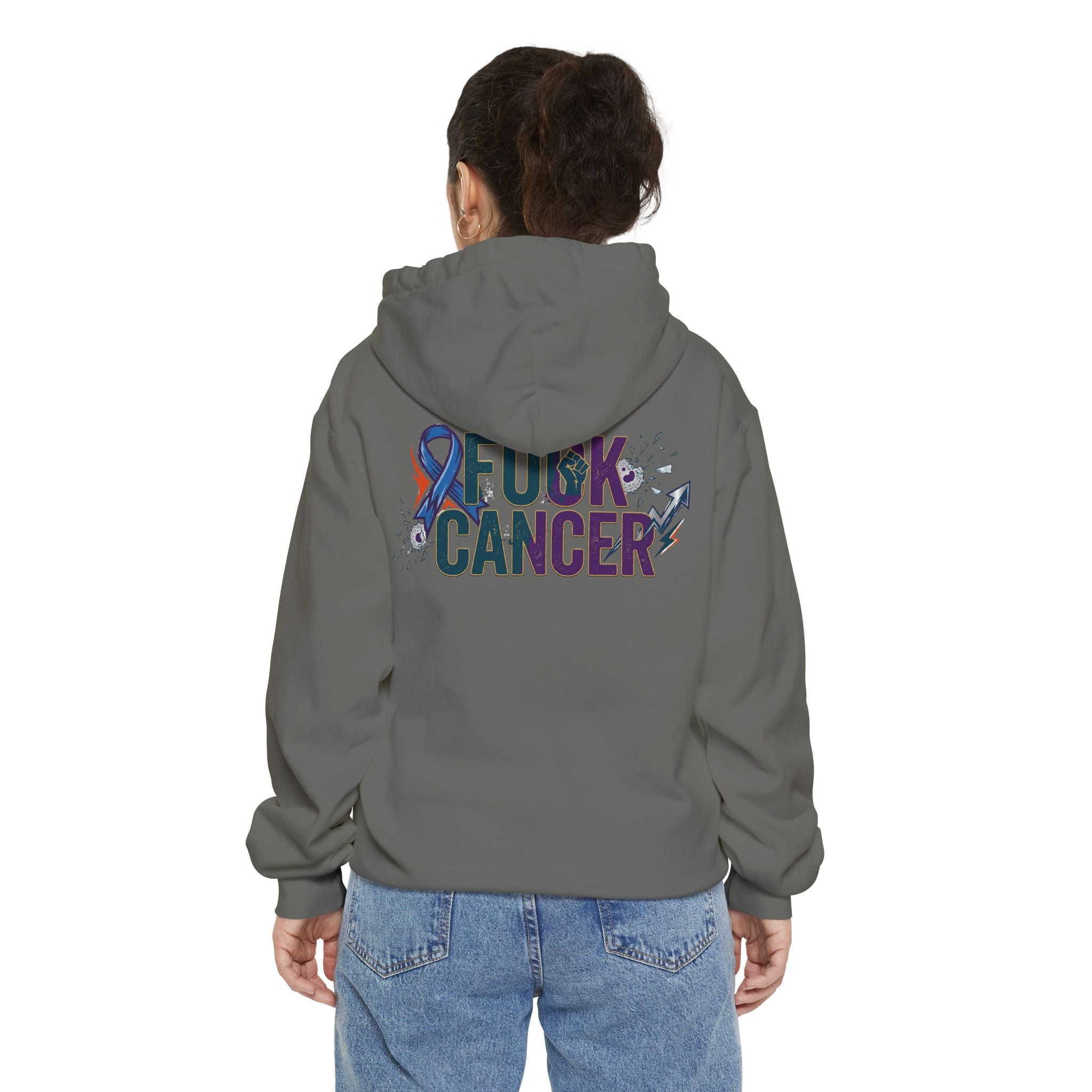 "Fuck Cancer" Garment-Dyed Hoodie
