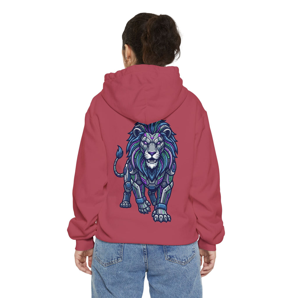 "Cyber Lion" Garment-Dyed Hoodie