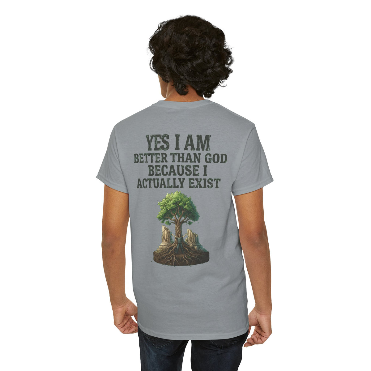 Color: Gravel | I Exist Premium Graphic Tee