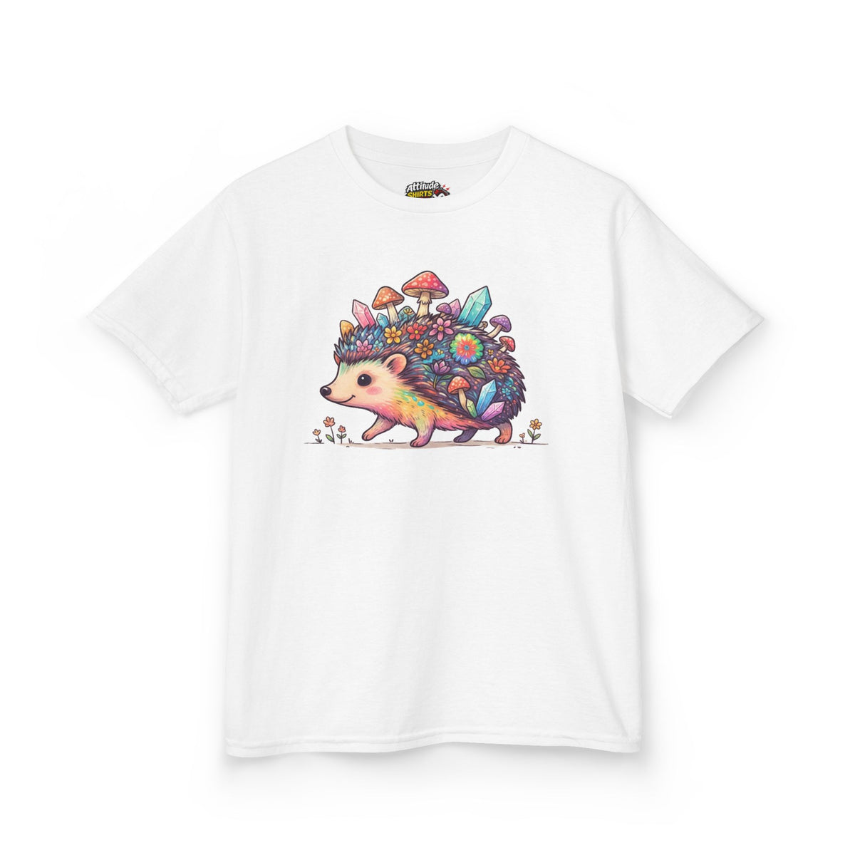 Color: White | Hippy Hedgehog Kids Tee