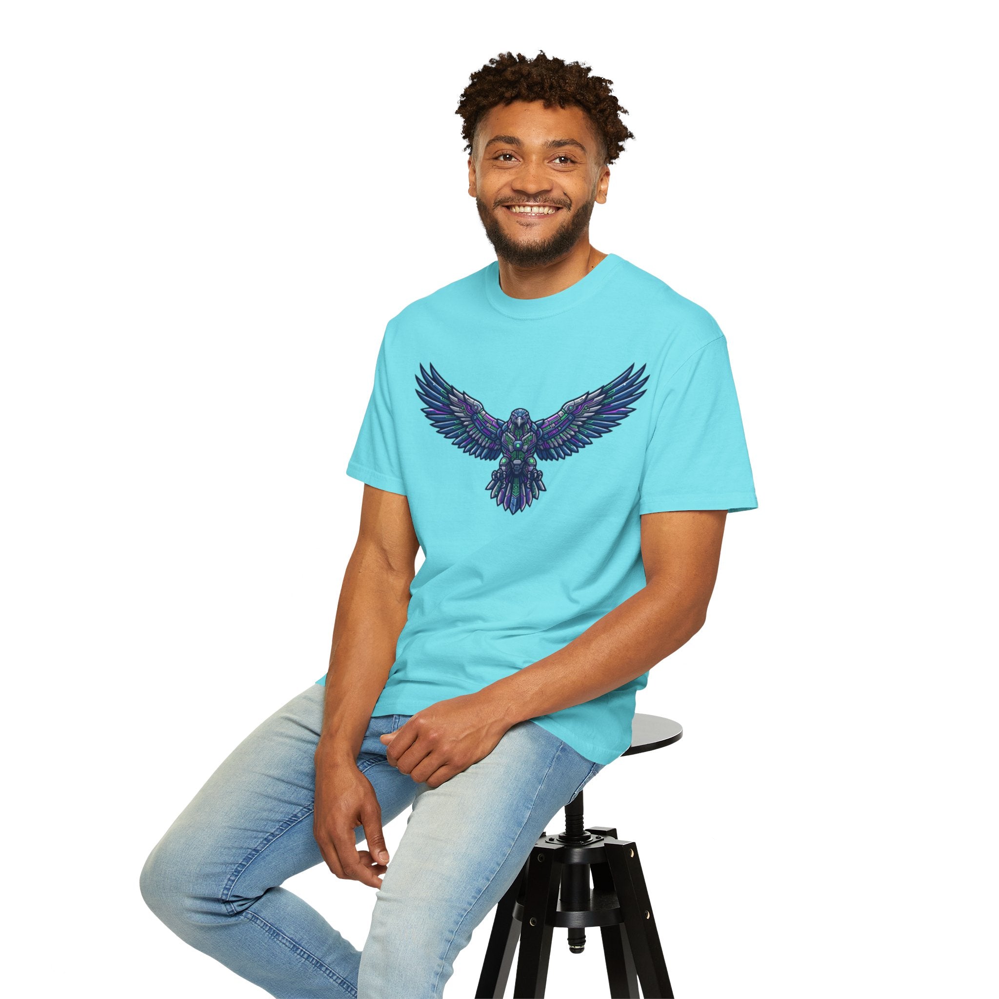 "Cyber Falcon" Unisex Garment-Dyed Tee