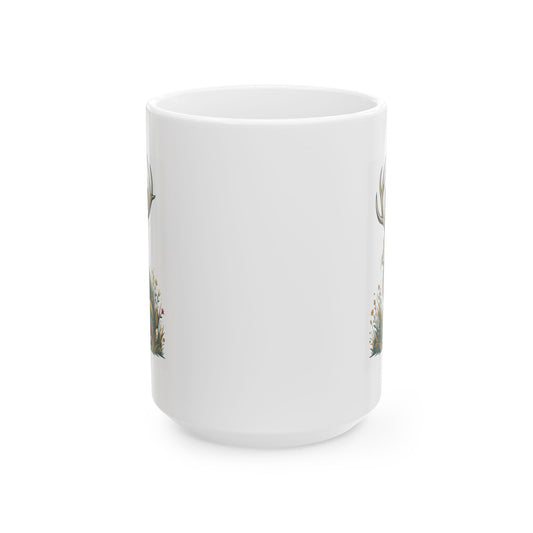 "Jackalope (American Folklore)" White Ceramic Mug