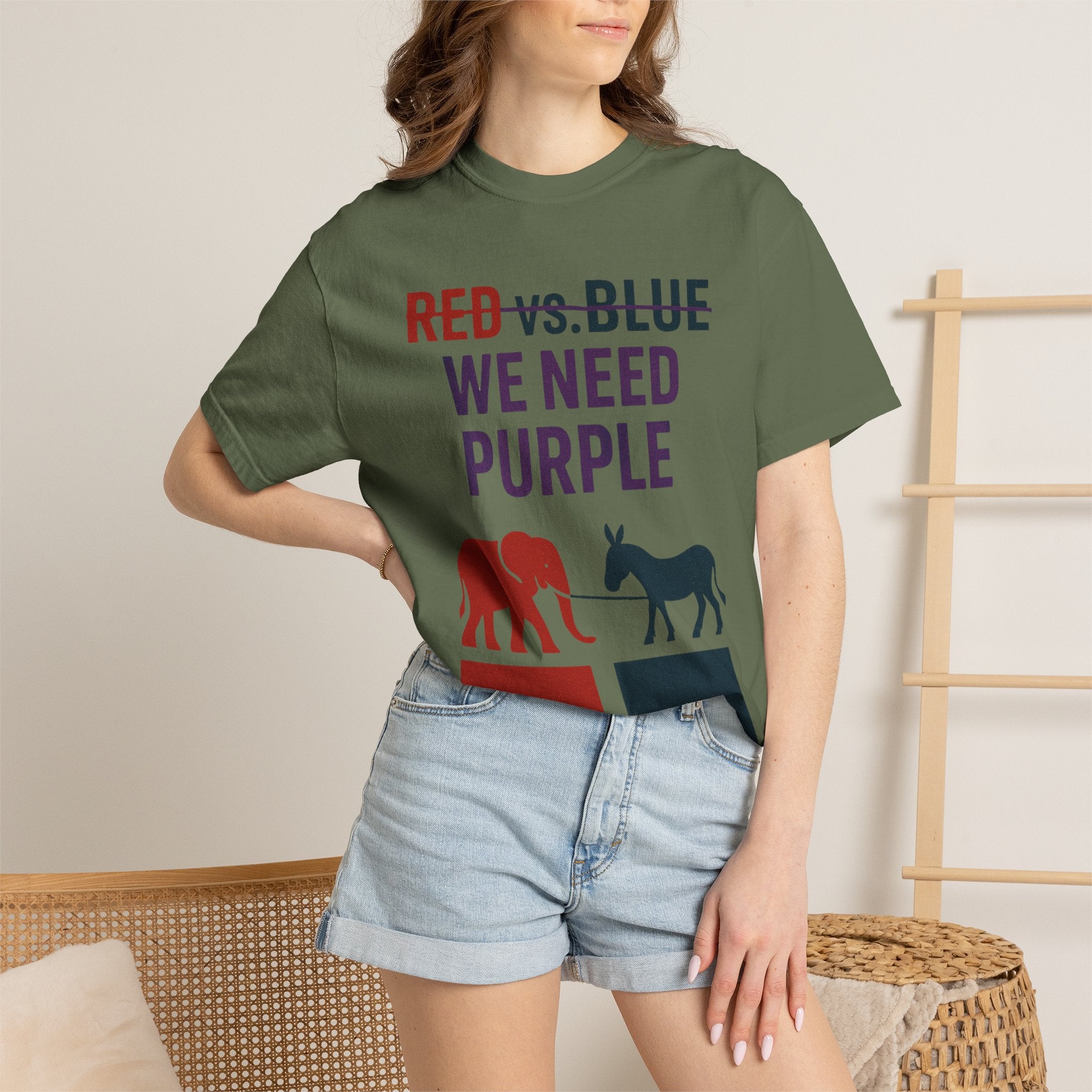 "he Lesser Evil Election" Unisex Garment-Dyed T-shirt