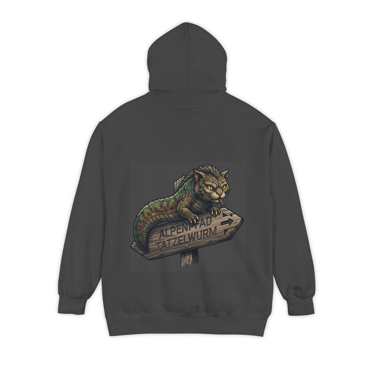 Color: Pepper | Tatzelwurm (Alpine Europe) Garment-Dyed Hoodie