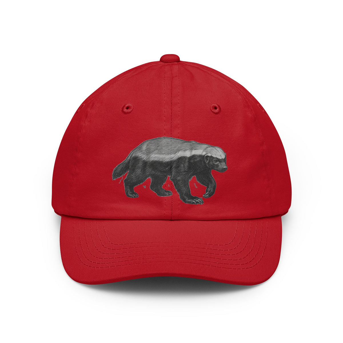 Color: Red | Pencil Sketch Art Honey Badger Dad Hat