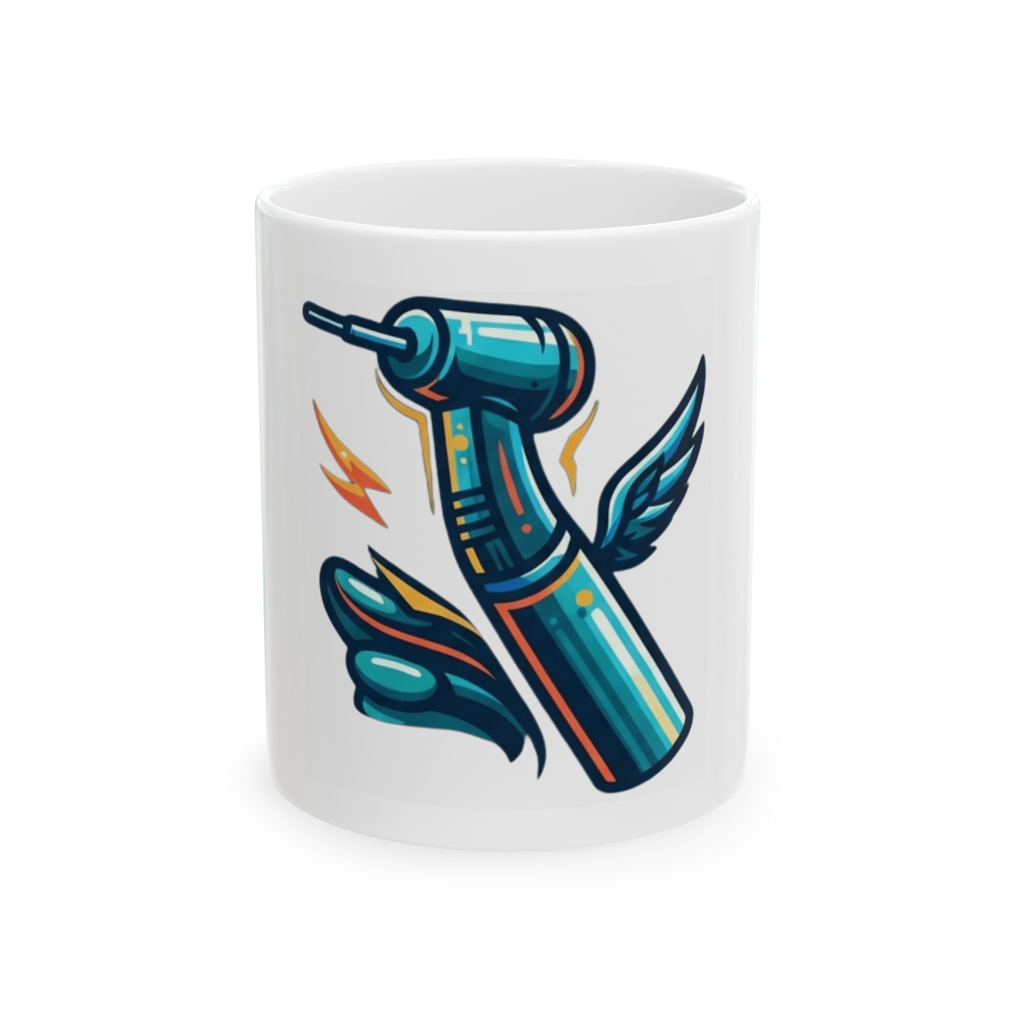 "Drill Baby Drill" White Ceramic Mug — Graphic